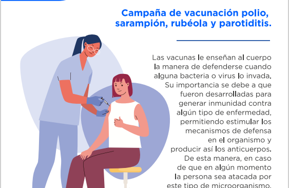 CAMPAÑA DE VACUNACIÓN: polio, sarampión, rubéola y parotiditis